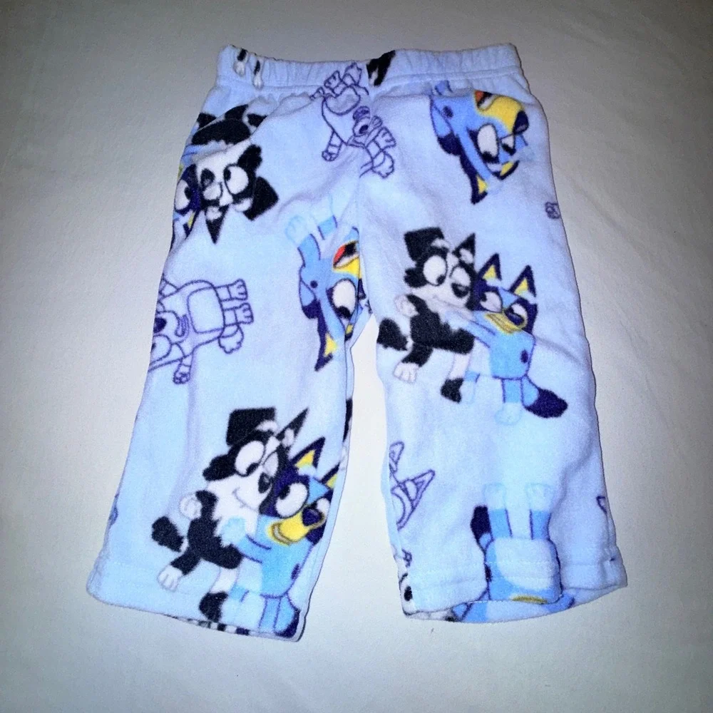 Bluey Pajama Set Infants 12M Blue New Fleece Long Sleeve 2pc‎ Sleepwear